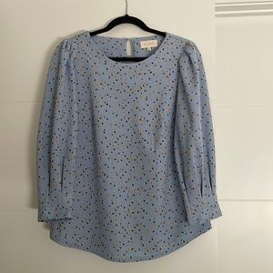 Blue 3/4 length blouse
